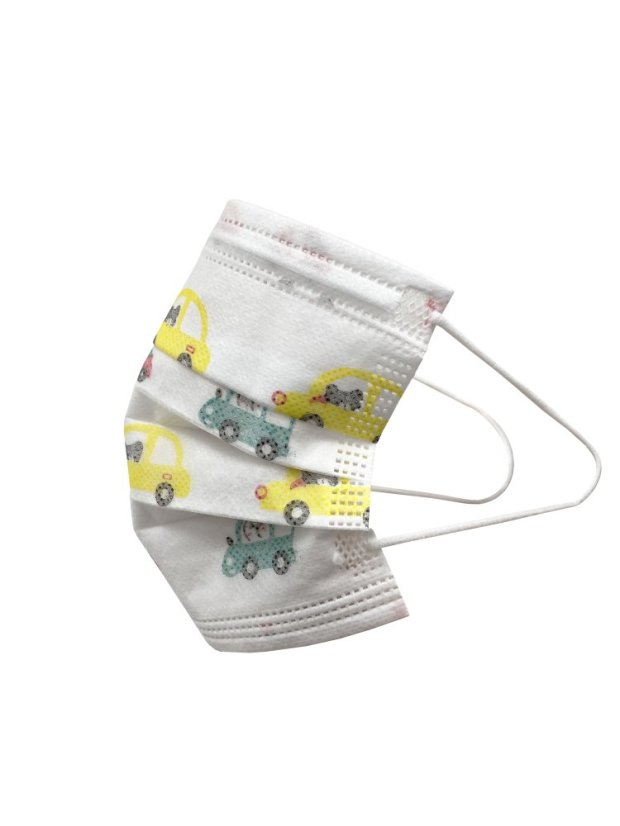 Gyerek szájmaszk gumival - autó, 1 db