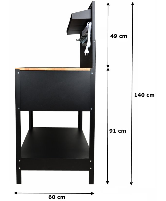 Radni stol za radionicu s LED lampom FR4095