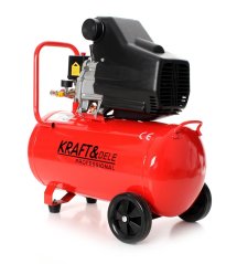 Olajos légkompresszor 50 l, 8 bar, 2,8 kW, 206 l/perc, 230 V, hordozható, műhely/autóipar számára, Kraft&Dele KD401