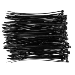 Spannbänder 2,5 x 100 mm, schwarz, 100 Stück 44E970