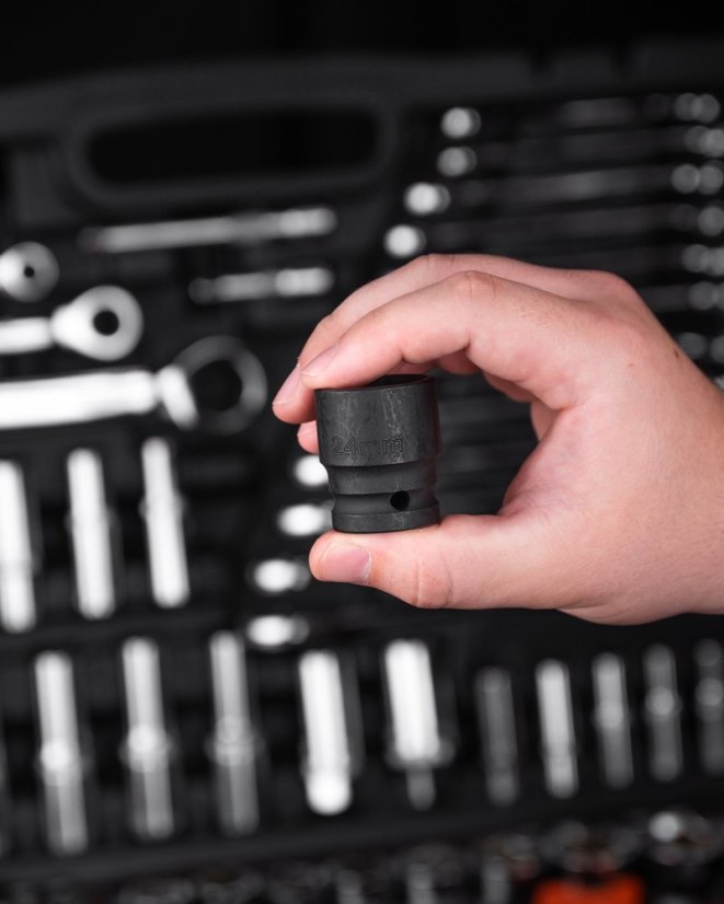 Gola set od 163 nasadnih ključeva 1/2", 1/4", 3/8" CrV Professional