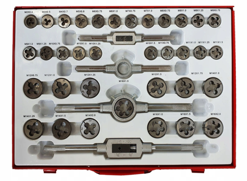 Professzionális menetmetsző készlet M2-M18 110 db