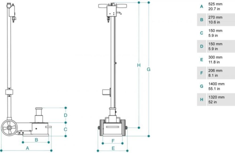 Pneumatska dizalica YAK 215N - 40/20t