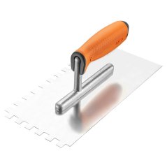 Hladítko se zuby, 270 x 128 mm, zub 10 x 10 x 10 mm, dvoumateriálová rukojeť 50-169