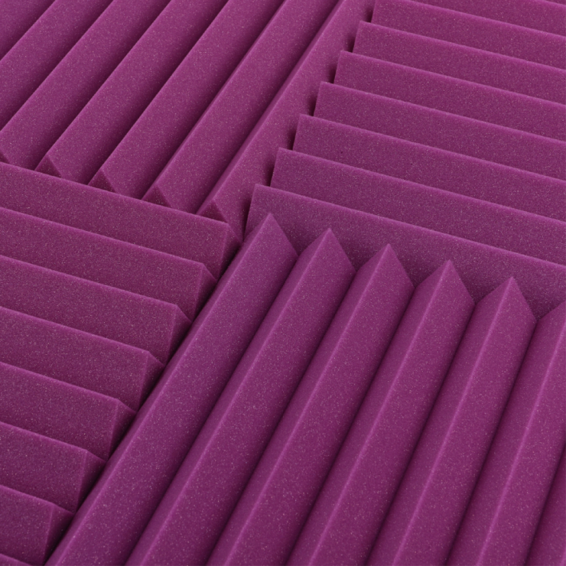 Akusztikai panel - ék alakú 50x50x5cm lila