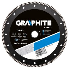 Диамантен диск, 200 x 25,4 mm, Turbo, тънък 57H872