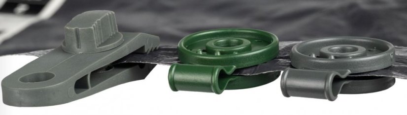 Cleme de fixare pentru plase de umbrire 4 cm, gri 10 buc