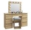 Fésülködőasztal  LED tükörrel Daniella tölgy craft