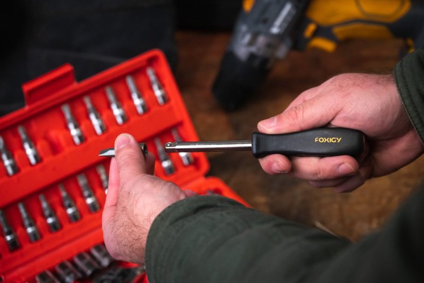 Gola dugókulcs készlet 46 részes, 1/4", Cr-V, racsnis