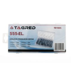Závlačky, sada rovných závlaček 555 ks TA1065